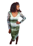 OLIVE SPLASH DRESS - 31 Reasons LLC